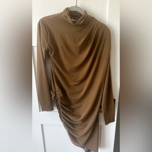 Abercrombie & Fitch Women's Vol. 28 Long-Sleeve Draped Mini Dress Size Small